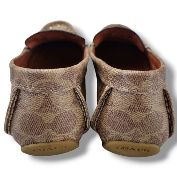 Coach Shoes Size 7.5B Coach McKenna Driver Loafers Coach Signature Monogram Logo - Picture 9 of 12